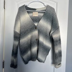 Lucky Brand Gray and Cream Cardigan